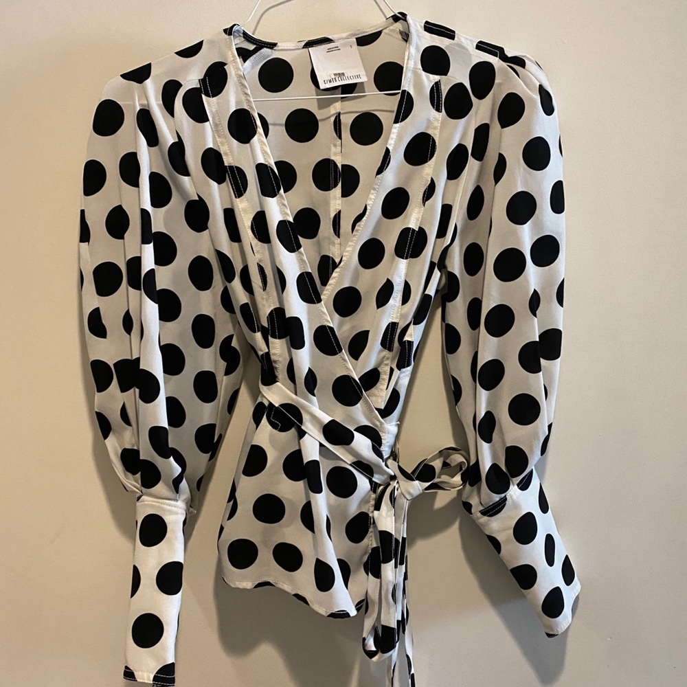 C/MEO polka dot blouse